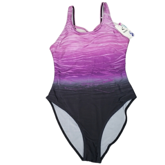 Upopby Swimsuit One Piece Purple Gradient Crisscross Back Size Small NWT - Picture 13 of 13